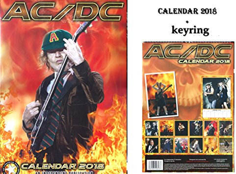 AC/DC KALENDER 2018 + AC/DC SCHLÜSSELANHÄNGER SCHLUSSELRING