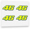 Valentino Rossi Aufkleber Gelb fluoreszierend 46 Vinyl Abziehbild 2013 (4 x 5cm)