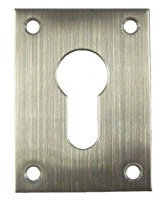 Go Door Handle Euro 47 x 63.5 x 1mm Key Lock Escutcheon - Silver