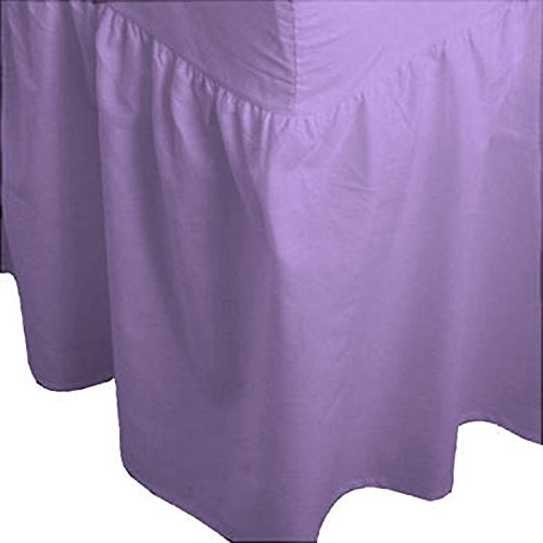 R&Z Luxuary Plain Polycotton Fitted Valance Sheet SIngle, DOuble, King, Super King (Lilac, Single)