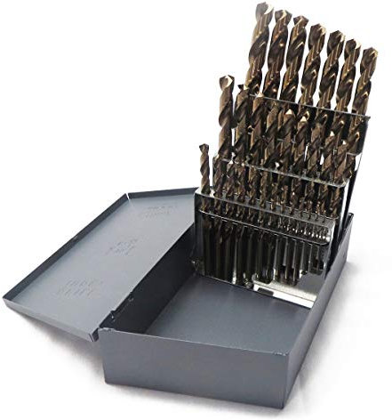 Topline Drill Bit Set M42 Cobalt Fractional 1/16-1/2 29pcs Huot Index