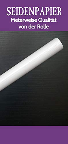 Color-Up.Shop Rouleau de Papier de Soie Blanc/uni 10 m x 1 m