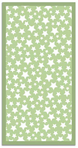 Panorama Vynilteppich Sterne Grün Farbe - 80 x 150 cm - Waschbar rutschfest Küchenteppich