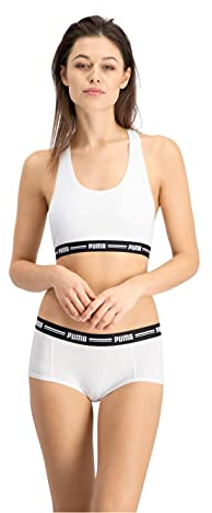 Puma Iconic Women's Racerback Top (1 Pack) Sujetador Deportivo, Blanco (White), XL para Mujer