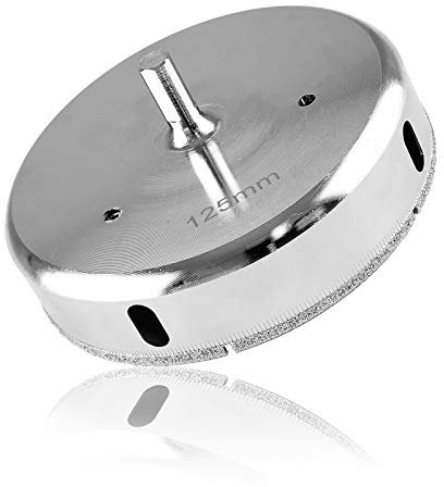 PHITUODA Forets diamantés de 125 mm pour verre, céramique, porcelaine, carrelage, marbre, granit, quartz