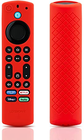 LEFXMOPHY TV Remote Case Replacement for Toshiba/Insignia/Pioneer 2021 Smart TV Remote Cover, Red Silicone Protective Cover Skin Protector