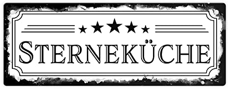 Sterneküche Metallschild L in 10,5x28cm für die Küche