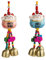 Garneck 2 Stücke Windspiel Glückskatze Winkekatze Windglocke Japanischer Stil Maneki Neko Anhänger Glockenspiel Klangspiele Hängende Dekoration Glücksbringer für Zimmer Fenster Balkon Deko