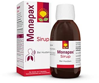 Monapax Sirup gegen Reizhusten | Pflanzlicher Erkältungssirup | lindert die Entzündung in den Bronchien | geeignet für Erwachsene und Kinder ab 7 Monaten | 250 ml