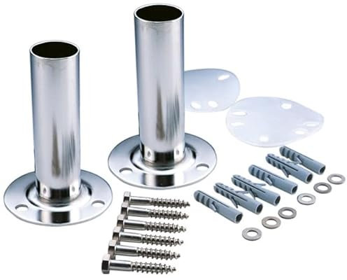 Suinga Ancoraggio smontabile con piastra per scale di Piscina Ø 43 mm, con guarnizioni elastiche, tasselli e viti.