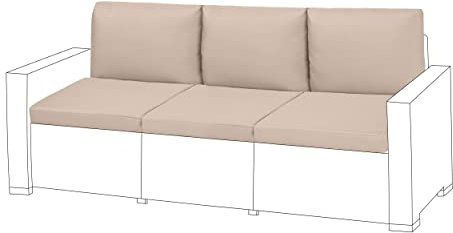 Gardenista Außenpolsterauflagen für Keter Allibert California Rattan Möbel | Wasserabweisende Polsterung | Weich und langlebiges Polyester | Leicht zu reinigen | Leichte Füllung (Stein, 6)