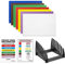 Catering Parts UK Colour Coded Low Density Chopping Board Set with Rack & Wall Chart 7 Pieces, (CH041)