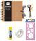 (𝐊𝐢𝐝𝐬 𝐂𝐫𝐚𝐟𝐭 𝐚𝐧𝐝 𝐀𝐜𝐭𝐢𝐯𝐢𝐭𝐲 𝐒𝐞𝐭) Medium 50 Sheets Kraft Scrapbook + Double Sided Tape + Scissor + Stencil + 36g Glue Stick Activity Scrap Booking Set