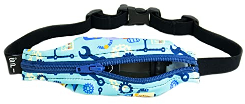 Kid SPIbelt Roboter/blauer Reißverschluss – Durchgangsloch, Roboter, X-Small, Erweiterbarer Aktivitätsgürtel
