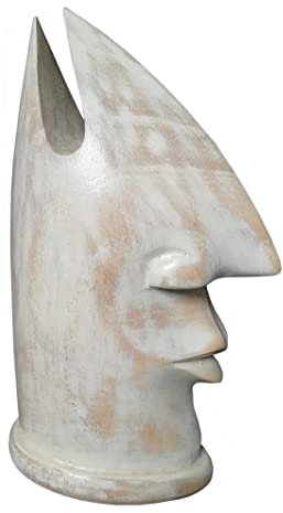 Wogeka - Schöner Brillenhalter - Schnitzerei aus Holz als Geschenk-Idee zu Geburtstag Weihnachten zur Wand-Dekoration Brillenständer Handarbeit (04 (weiß))