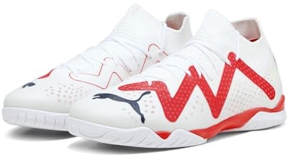 PUMA Herren Future Match IT Fussballschuh, White Black-FIRE Orchid, 44 EU