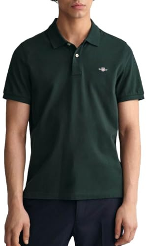 GANT Herren Reg Shield Pique Polohemd, Tartan Green, XL EU