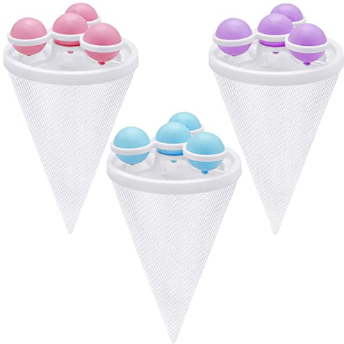 Floating Hair Filtering Mesh Removal,3 PCS Waschmaschine Haarfilter mit 4 Schwimmenden Bällen Filterbeutel Waschmaschine Haarentferner für Wäsche Hundehaar und alle Haustiere