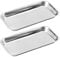2 Pièces Plateau INOX Plateau à Instruments Plateaux Rectangulaires en Acier Inoxydable Plateau de Laboratoire pour Plateaux de Laboratoire