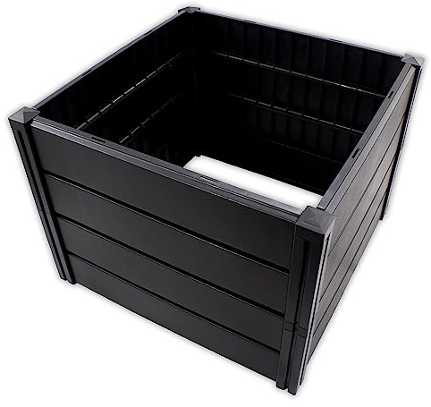 NYVI Hochbeet NYVIGreen M 82x82x61cm 336 Liter - Gartenbeet aus wetterfestem & recyceltem Kunststoff - Pflanzenbeet - Pflegeleicht, Steckmontage ohne Werkzeug - Blumenbeet