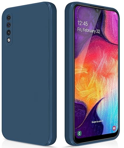 GiiYoon Coque pour Samsung Galaxy A50 / A50S / A30S Case en Silicone, Etui de Protection Antichoc Etui Housse Silicone Ultra-Mince avec Couche Intérieure en Fibre et Protection pour Caméra, Bleu