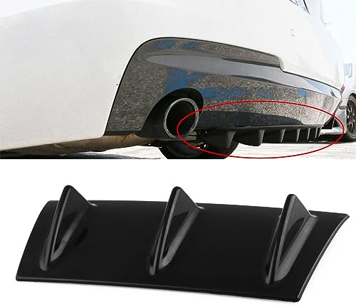 NURCIX Auto ABS Heckstoßstange Lippe Diffusor, Für BMW F20 F30 F21 F22 F23 F31 F32 F33 F34 F36 F40 F44 Universal Heckspoiler Haifischflosse Chassis Splitter Heckschürze Spoiler,A-Black-S