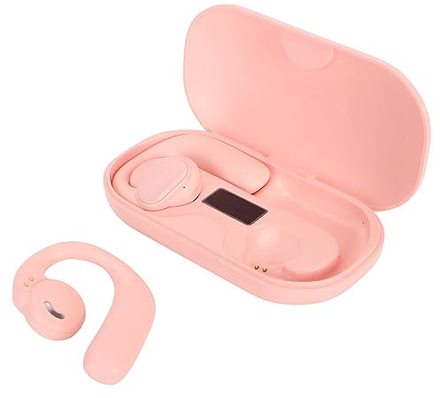 Open-Ear-Kopfhörer, Kabellose Bluetooth-Ohrhörer, HiFi-Sport-Ohrhörer mit Geräuschunterdrückung und Ohrbügeln, 48 Stunden Spielzeit für Lauf- und GEH-Workouts (Rosa)