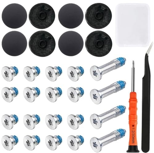 ZHUROUPU 31 PCS Basis Basis Gummi -Gehäuse Fuß und Schrauben Set Ersatz für MacBook Air A1370 A1369 A1465 A1466 11 13 (MacBook Air) - P5 -Schraubendreher