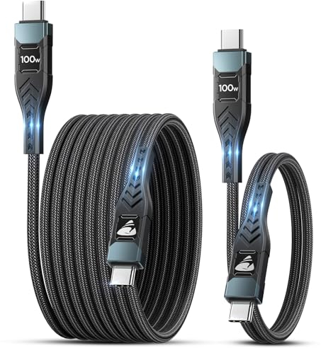 USB C auf USB C Kabel [2Stück 0.3M+2M] 100W USB C Kabel auf USB C 20V/5A PD Schnellladekabel USB C Ladekabel Für iPhone 15 Pro Max/Plus iPad Pro/Air MacBook Pro Samsung Galaxy S23 S22 Ultra S21 S24