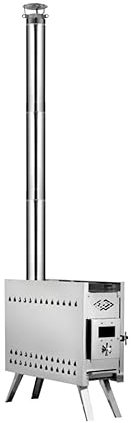 AUBEST Dampfduschengenerator, Zusammenklappbarer holzbefeuerter Saunaofen for Outdoor-Camping-Zeltheizung und Indoor-Saunaraum