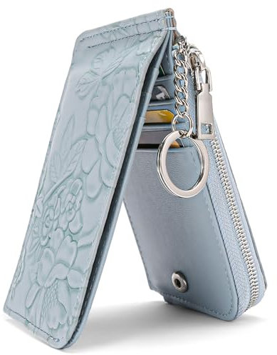 GAEKEAO Porte Carte Femme, Petit Porte Monnaie Femme, Portefeuille Femme Grande Capacité avec Blocage RFID, avec Grande Pochette pour pièces de Monnaie, avec Porte-clés Porte-Cartes