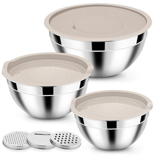 Homikit Lot de 3 bols à saladier