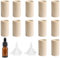 SRunDe 12 Stück Klein Aroma Diffusor Holz, Mini Diffuser Holz für Ätherische Öle, Aroma Diffuser für Ätherische Öle, Holzdiffusor für Auto, Home und Büro mit 5 ml Flaschen ätherischen Ölen Behälter