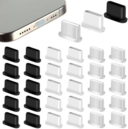 TDUNSYA 30 Pezzi di Tappi Antipolvere USB C,Tappi Antipolvere Proteggi La Copertura, Tappi Anti-Polvere Tipo C Porta Ricarica,per Smartphone, Tablet e Altri Dispositivi con USB di Tipo C
