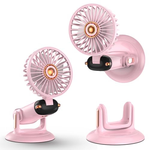 CNMTCCO Ventilador de mano,Mini ventilador portátil,Ventilador USB de 5 velocidades,Recargable,Plegable para viajes, oficina y camping(Rosa)