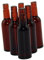 BESTonZON 6pcs Miniature Beer Bottles for Mini Fridge Reusable Mini Bottles Lids for Display