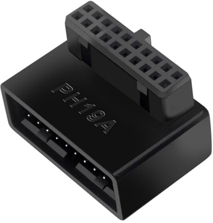 Adattatore scheda madre 90 gradi Adattatore USB 3.0 Adattatore interno USB Connettore di intestazione USB Scheda madre 19 Pin Connettore pannello anteriore Adattatori USB PUTA Cavo USB 90 Gradi