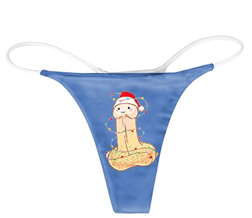 Adventskalender Unterwäsche G-String-Tangas für Frauen passen zu unglaublich dehnbaren Tangas weichem Butterstoff sexy Höschen Bauchweg Unterwäsche Korsett (Blue M)