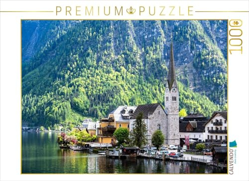 CALVENDO Puzzle EIN Blick auf die Kirche von Hallstatt | 1000 Teile Lege-Größe 64 x 48 cm Foto-Puzzle für glückliche Stunden