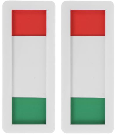 Lurrose Signalétique Créative 2 Pièces Panneau Coulissant Blanc Acrylique pour Portes de Bureaux et Zones de Confidentialité