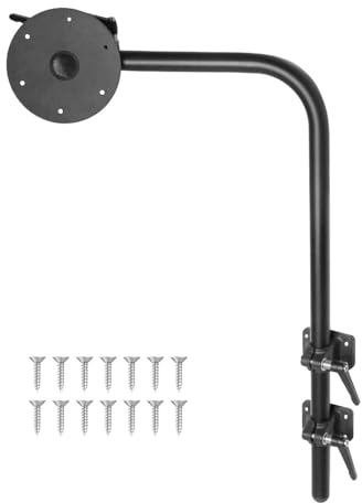 Asixxsix Pied de Table Amovible pour Camping-Car, Support de Pied de Table en Alliage D'aluminium Réglable en Hauteur à Rotation à 360 Degrés, pour Camping-Car, Véhicules, Bateaux
