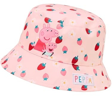 Peppa Pig Fischerhut für Mädchen, Peppa Und Evie Sommermütze Kinder, Sonnenhut Mädchen Für Den Sommer Einheitsgröße, One Size