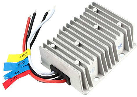 sourcing map C.C. 12V to C.C. 48V 8A Step-Up Impermeable Alimentación Fuente Convertidor Regulador de Voltaje