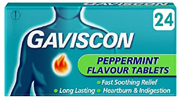 Gaviscon Peppermint 24 Chewable Tablets