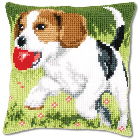 Vervaco Beagle Cross Stitch Cushion Kit, Multi-Colour