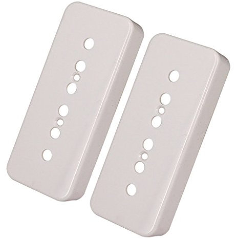 Sharplace Ein Paar P90 Soapbar Pickup Covers für SG Gitarrenzubehör, Weiß