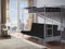 Humza Amani FUTON BUNK BED (With One Futon Mattress) IN SILVER METAL FINISH (Black)