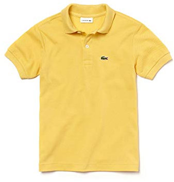 Lacoste Classic Cotton Polo Shirt Short Sleeve Yellow Boys Top PJ2909 QPN