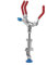 Adaptador Pinza de sujeción de clip de matraz de extensión de tres clavijas, Abrazadera giratoria de tres clavijas ajustable Laboratorio de laboratorio Tubo de ensayo Condensador Soporte de laboratori
