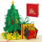 linpopup® Pop-Up Weihnachtskarte Weihnachtsbaum - 3D Weihnachtsgrußkarte mit Tannenbaum - Geschenk für Kinder, Grußkarte Frohe Weihnachten Karte für Oma, Frau, Mama & Partnerin, N453